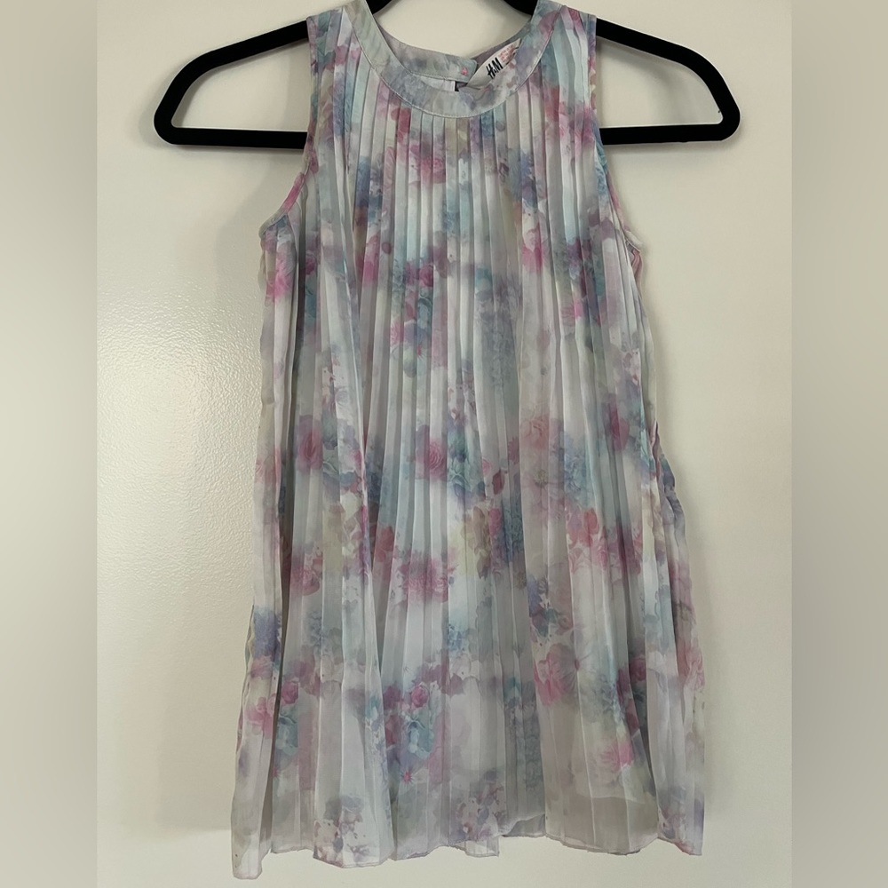 ❤️ H&M Girls Pleated A-line Dress; Size 7-8Y